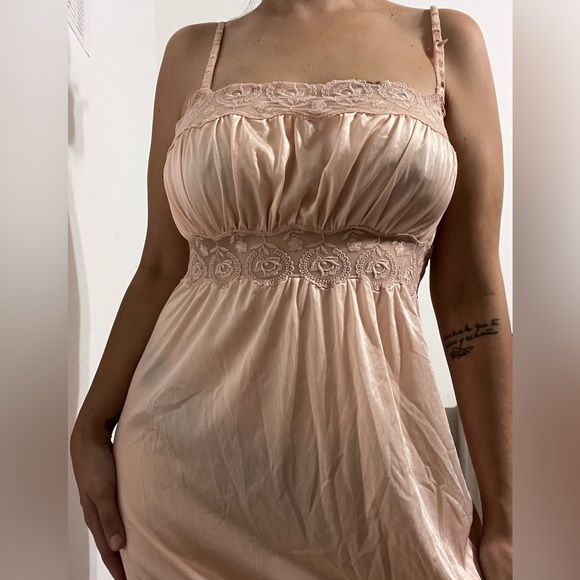 Vintage lingerie satin maxi slip dress - Picture 5 of 6